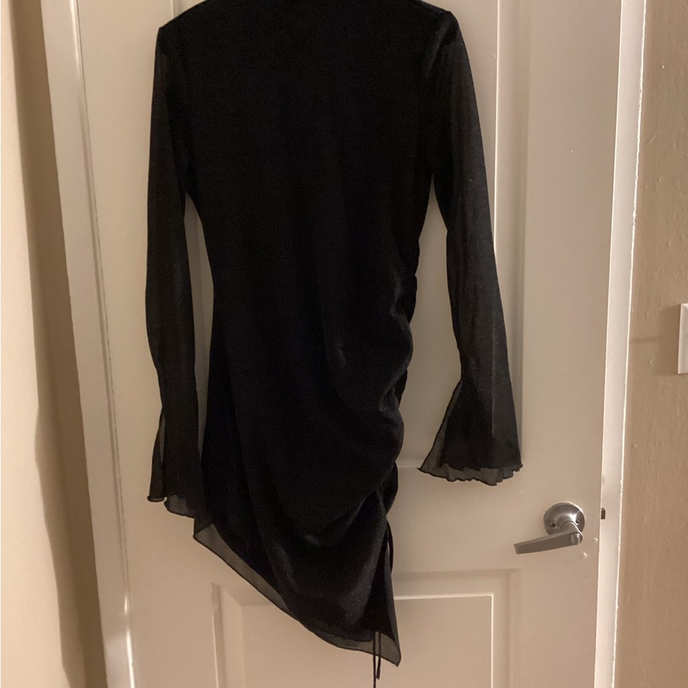 SHEIN Black Asymmetrical Dress
